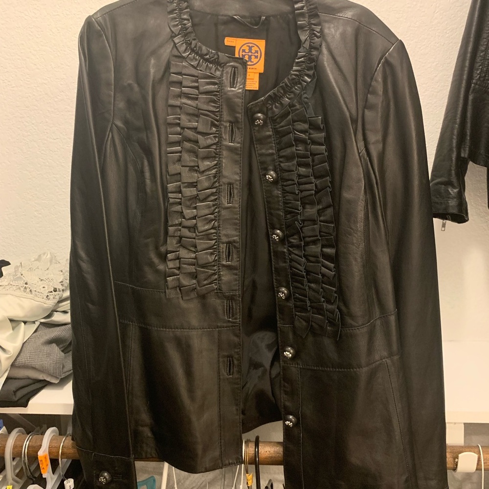 Gently used Tory Burch leather jacket